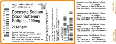100mg 20ct (Label Docusate Sodium Caps 100mg Bpi(10544 168 20) Geri Care(57896 401 10) Rev0)